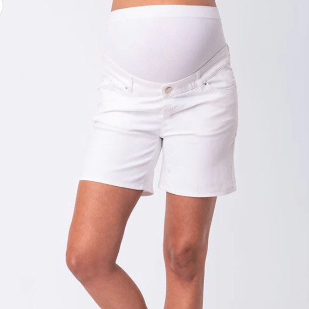 White Maternity Shorts